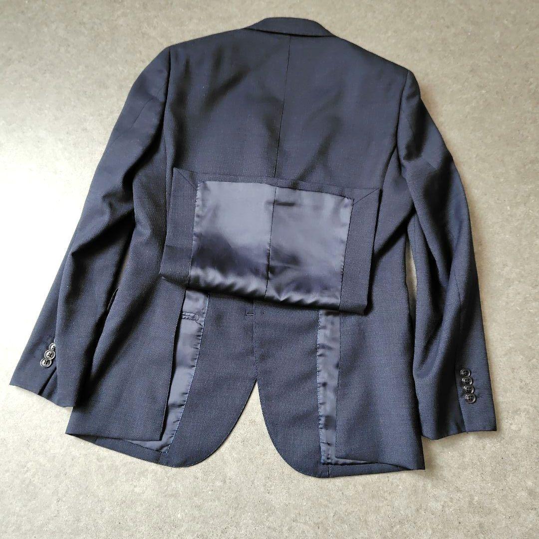 美品★BEAMS HEART メンズスーツ 3ピース 濃紺 段返り 44