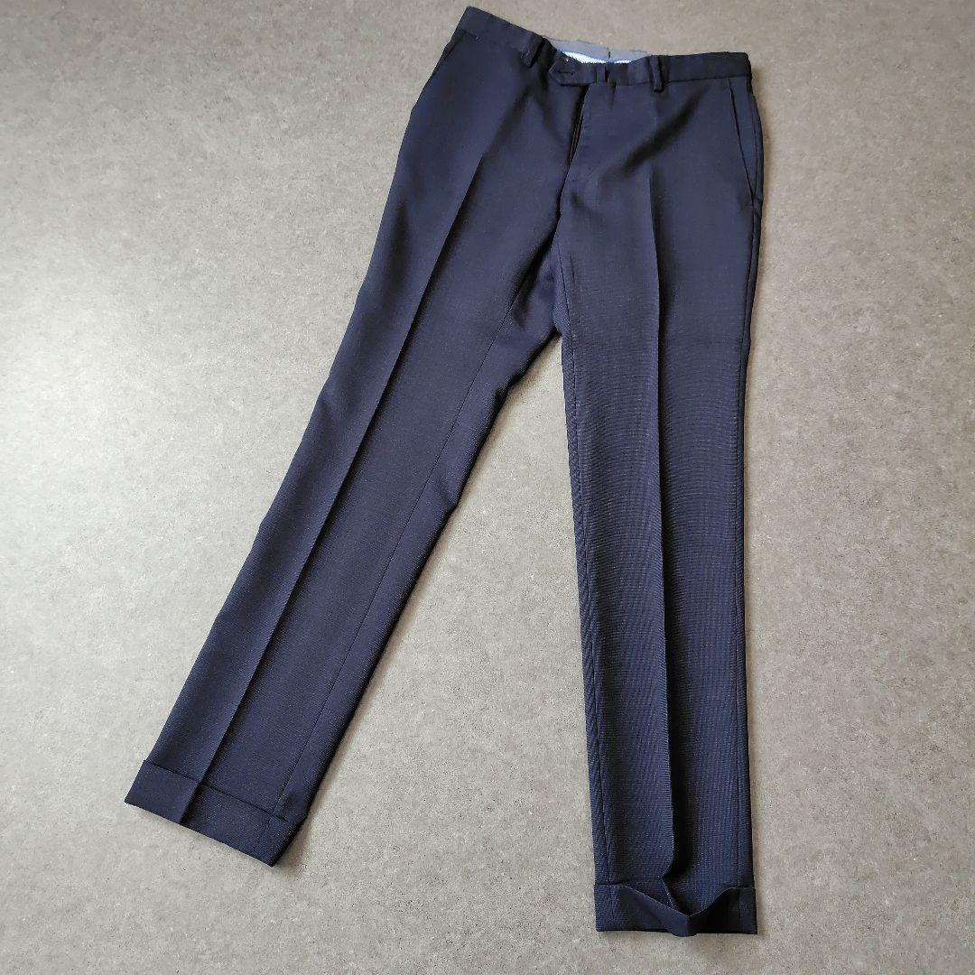 美品★BEAMS HEART メンズスーツ 3ピース 濃紺 段返り 44