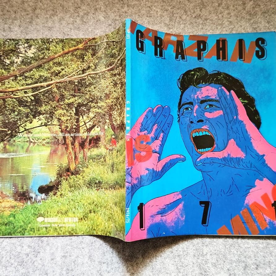 ◆古本（洋書） ◆GRAPHIS◆表紙デザイン：横尾忠則◆グラフィツクデザイン