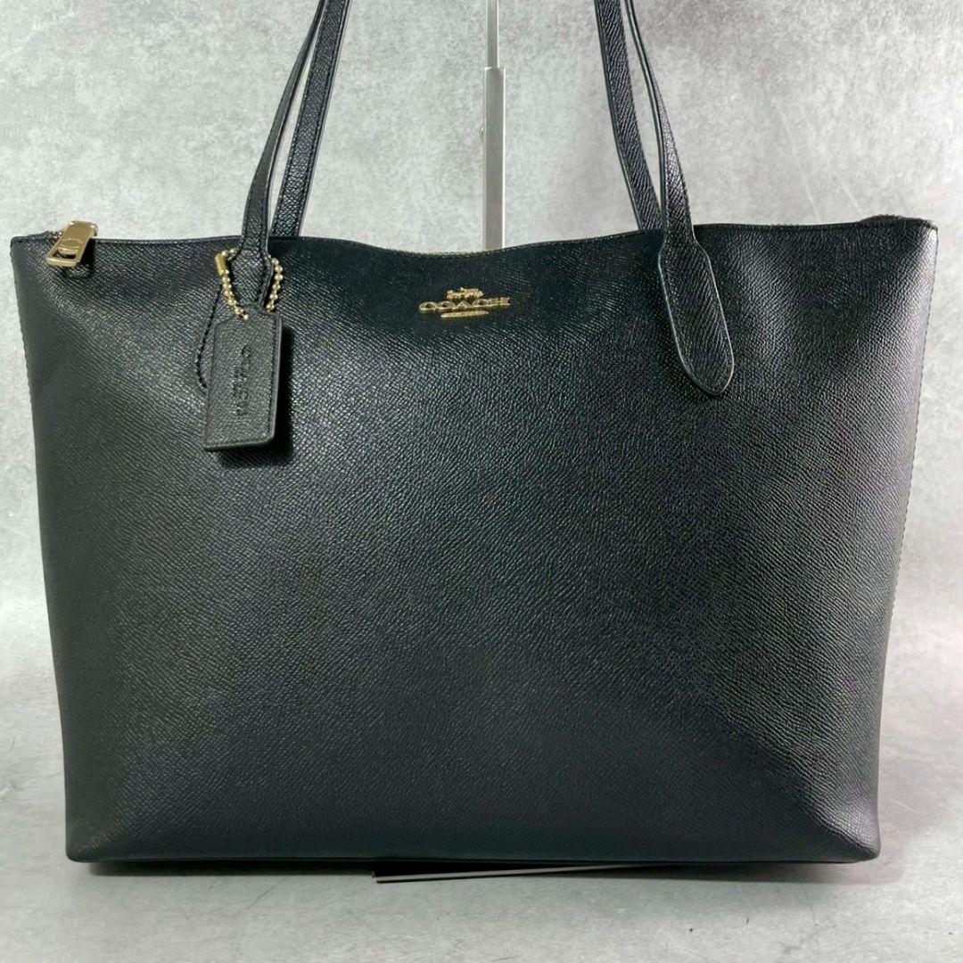 極美品 コーチ シティ トートバッグ ビジネスバッグ ジップ 本革 A4可 黒