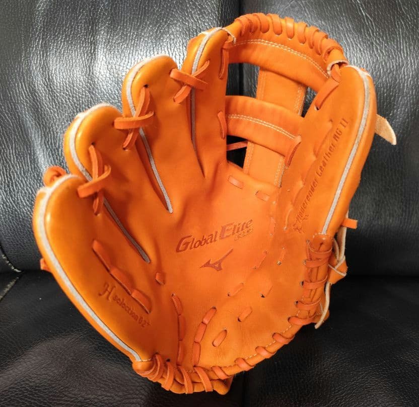 Mizuno GlobalEliteRG 少年軟式グローブ 左利き オレンジ