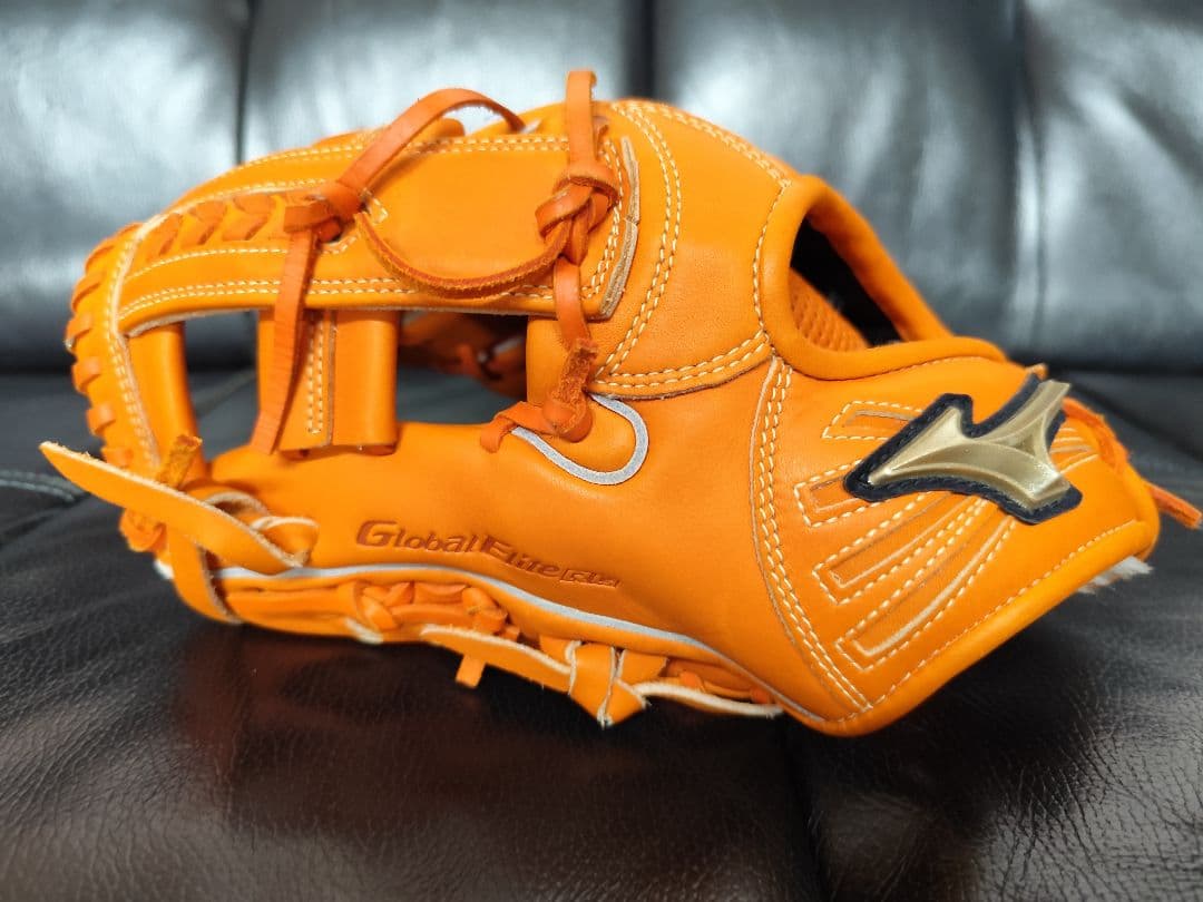 Mizuno GlobalEliteRG 少年軟式グローブ 左利き オレンジ