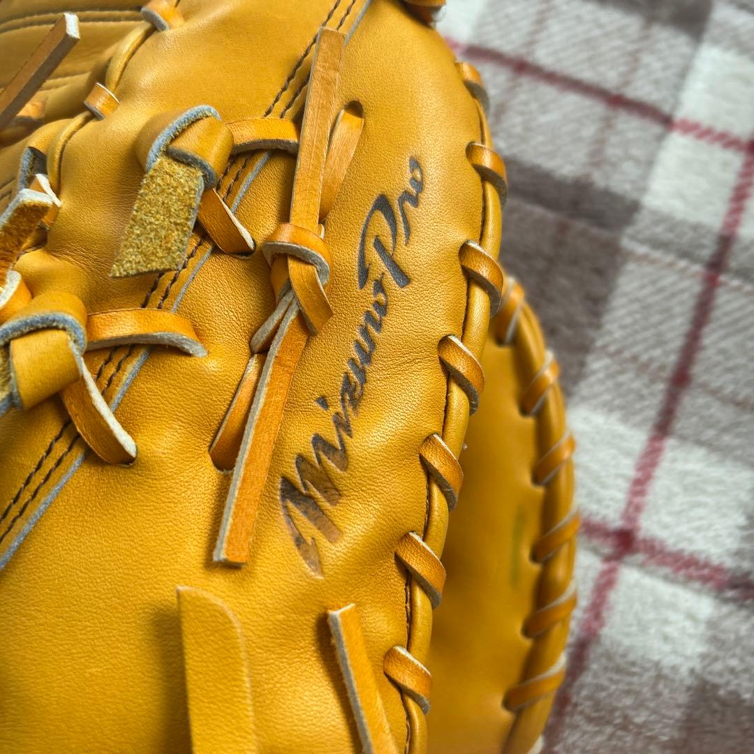 Mizuno Pro 硬式グローブ イエロー 楽天イーグルス山崎武志選手グラブ