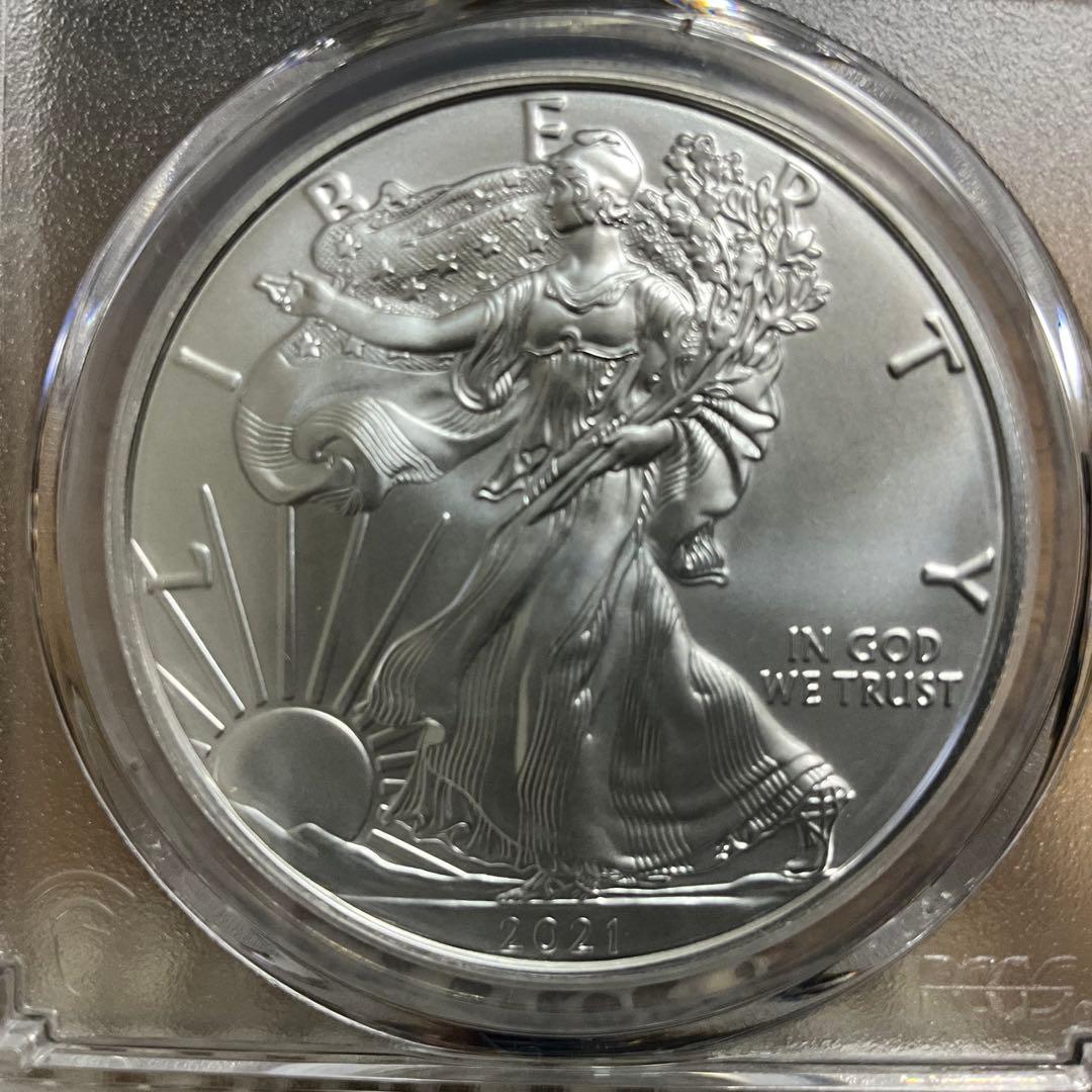 【新品】イーグル銀貨2021-(S) T1 PCGS MS70 サンフランシスコ
