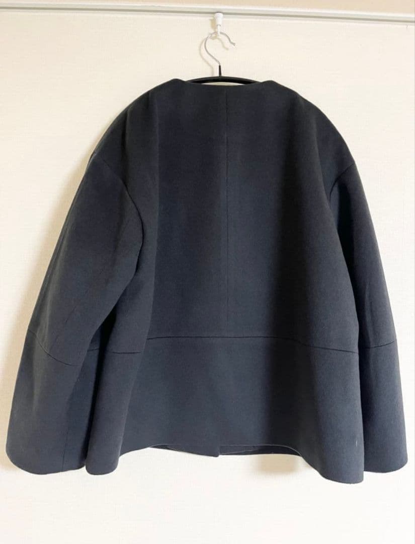 UNITED ARROWS ノーカラー メタルボタン ショートコート