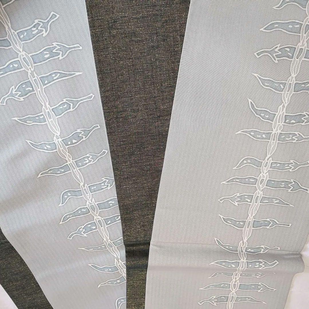 正絹　全通柄袋帯　型染　成物　唐辛子　魔除　大人の遊び心帯