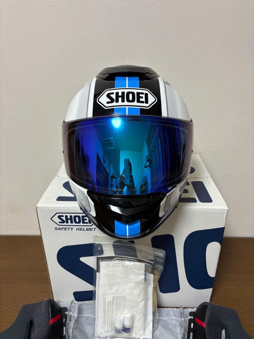 SHOEI フルフェイスヘルメット ブルーシールド付き