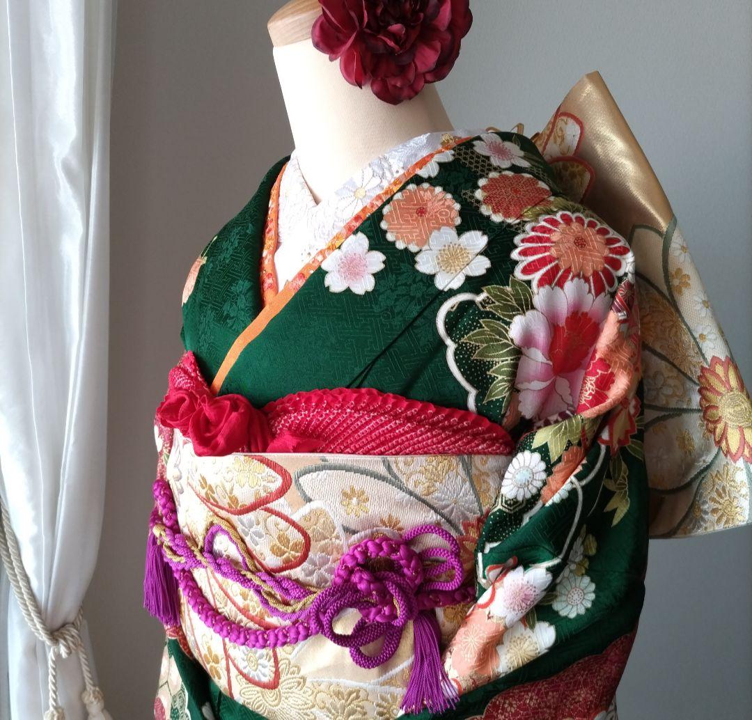 upi様　402.振袖7点セット　正絹　フルセット　成人式