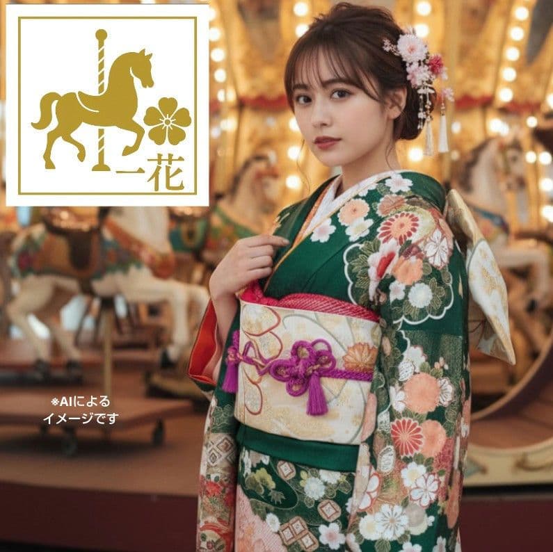 upi様　402.振袖7点セット　正絹　フルセット　成人式