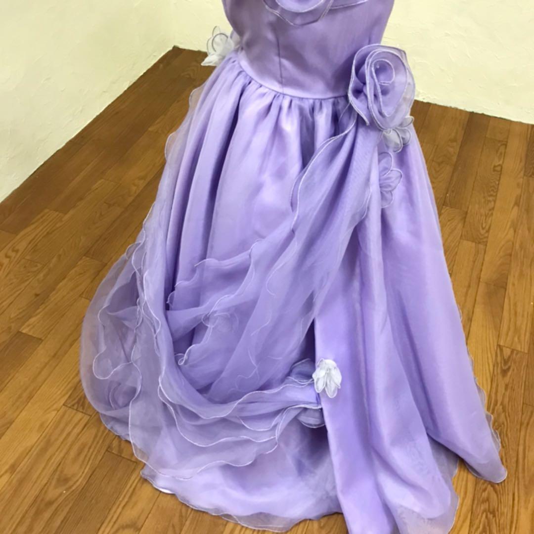 ロングドレス 紫 パープル 女の子 No10