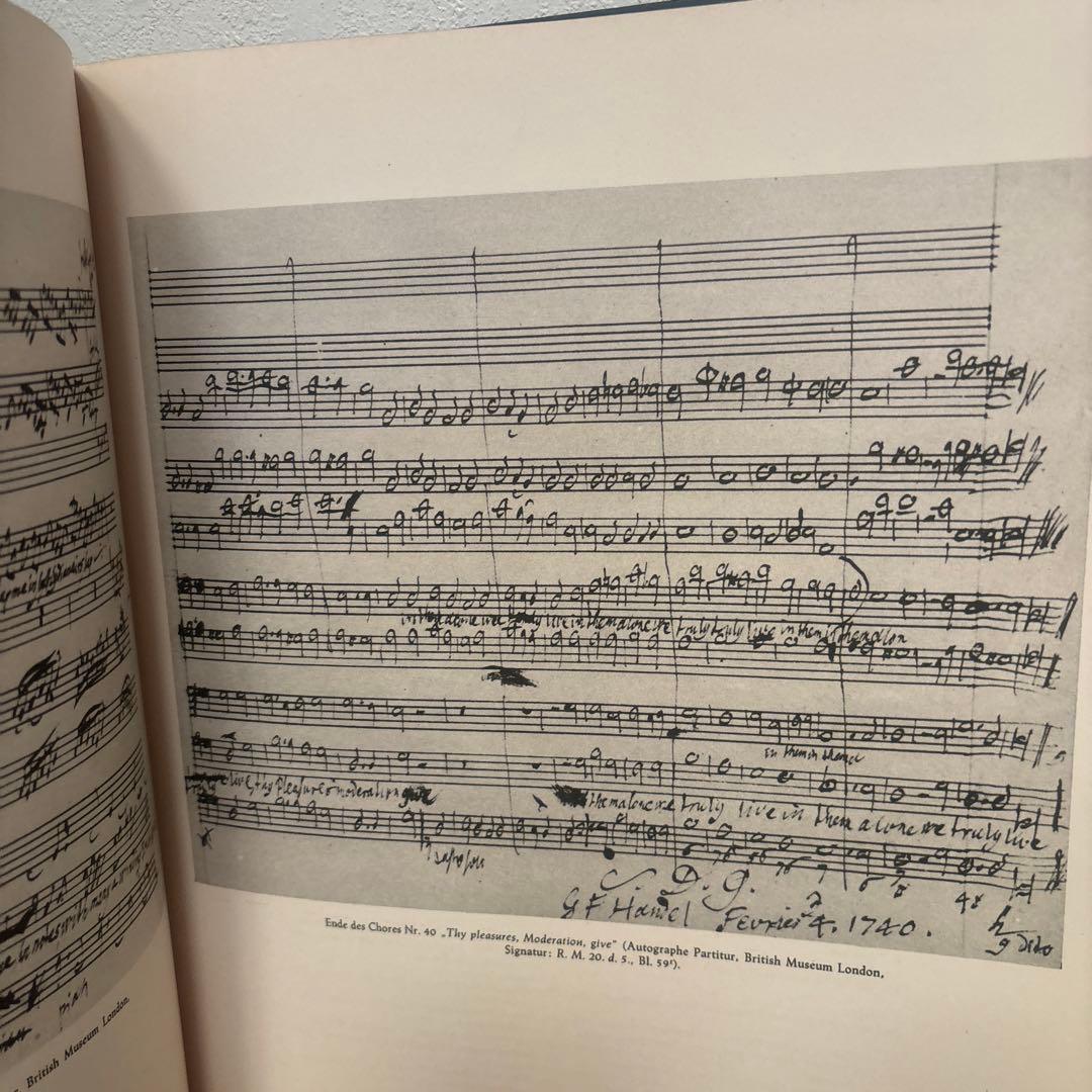 楽譜ヘンデル/オラトリオ/「快活の人、沈思の人、温和の人」
