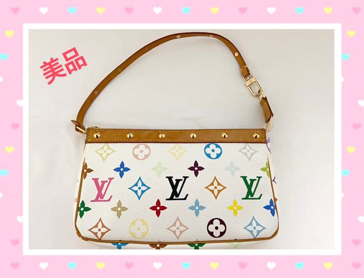 美品 ルイヴィトン　モノグラム　マルチカラー ポーチ ポシェット・アクセソワール