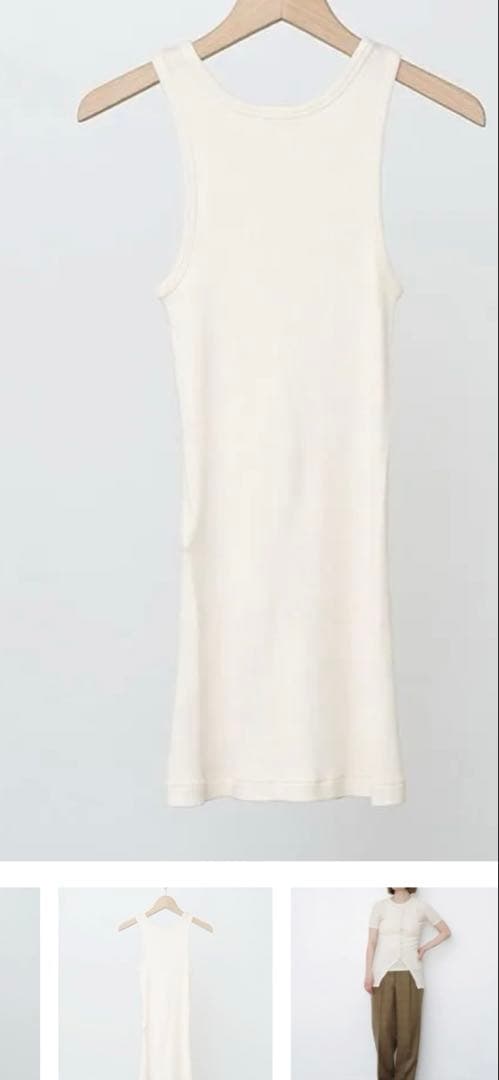 トップス AURALEE / ORGANIC SOFT RIB TANK TOP