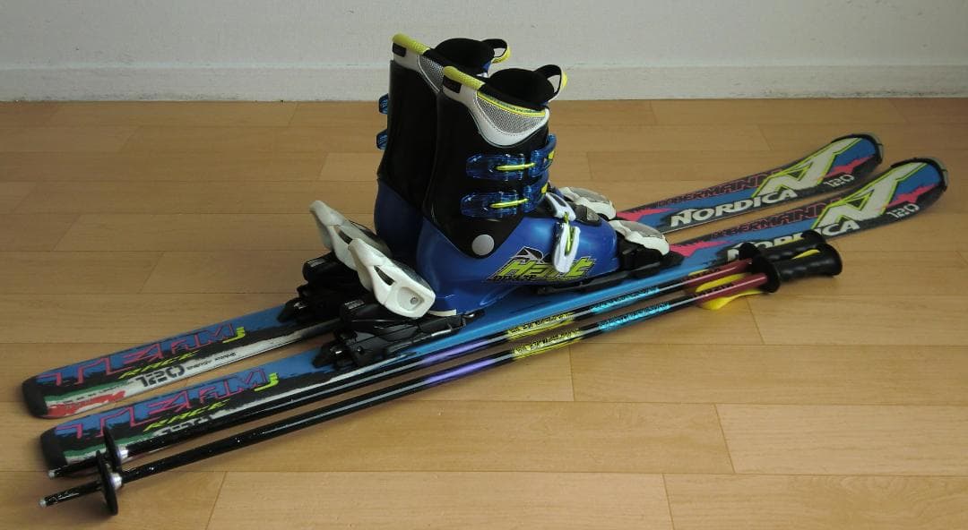 ■■1月限定■送料無料■NORDICA■子供用スキー4点セット■120/22■■