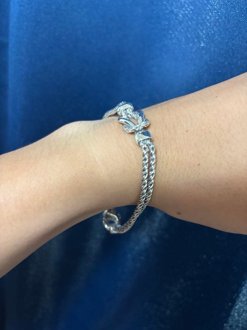 ティファニー ダブルロープ ノット ブレスレット Ag925