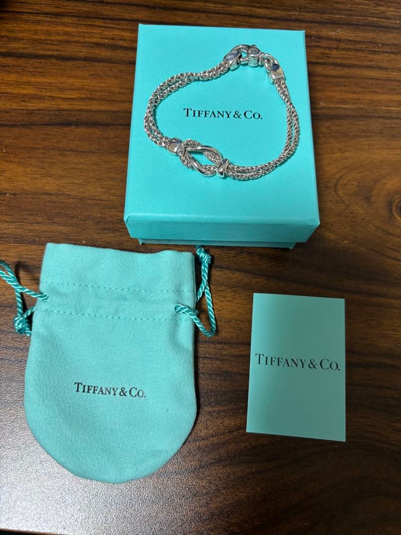 ティファニー ダブルロープ ノット ブレスレット Ag925