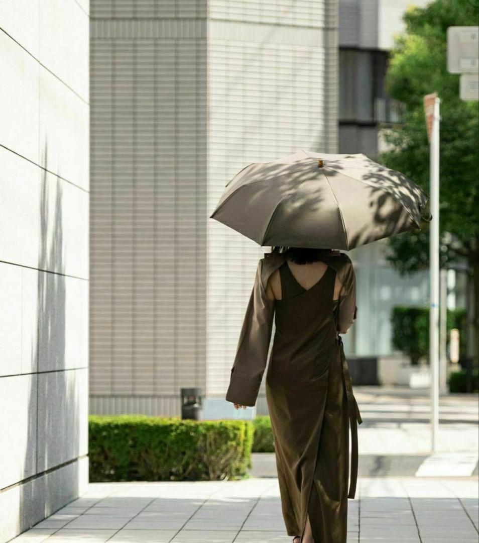 【untule】3段EASY 折りたたみ日傘/ニュートラル（ダークグレー）