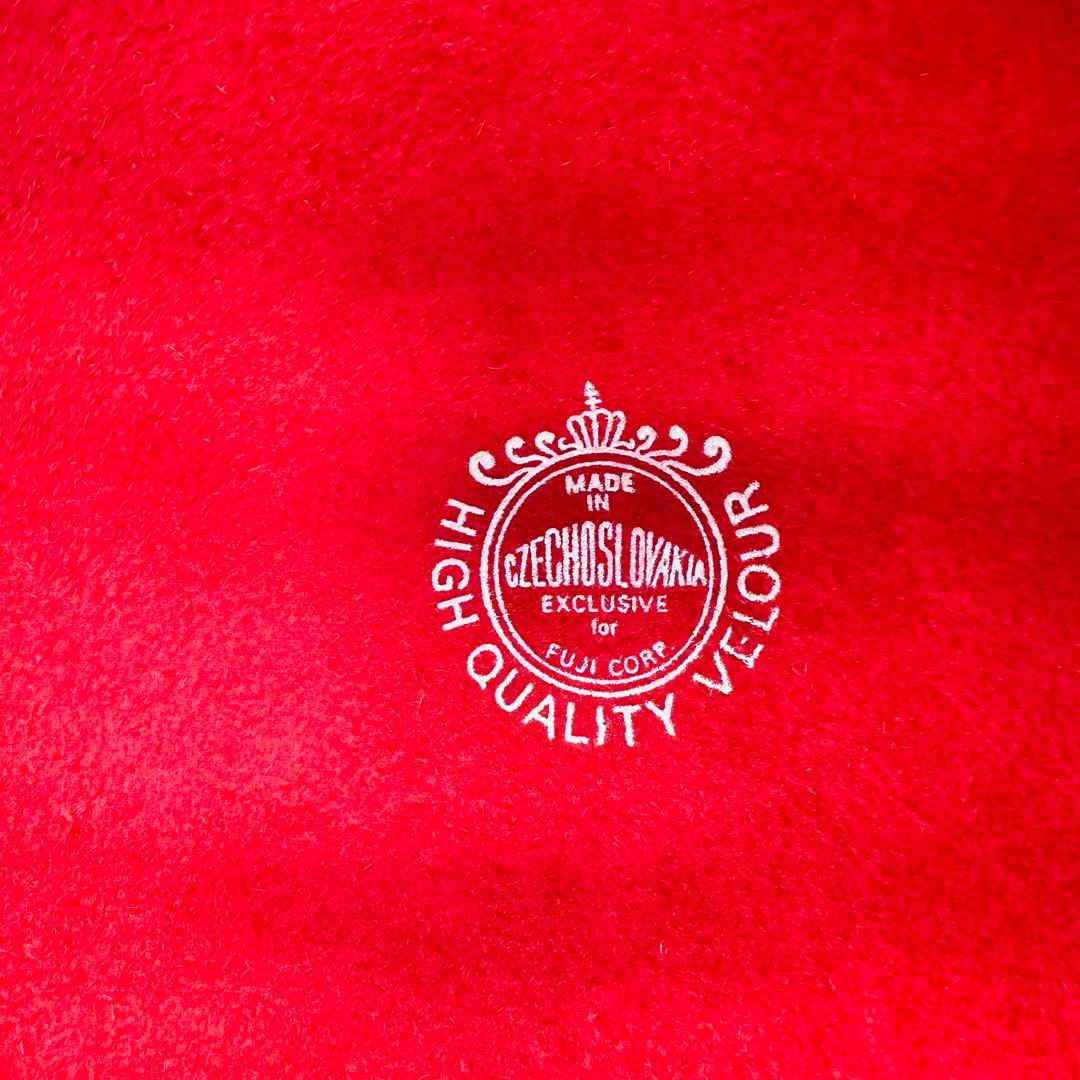 maxim 赤いフラワーリボンハット　兎毛