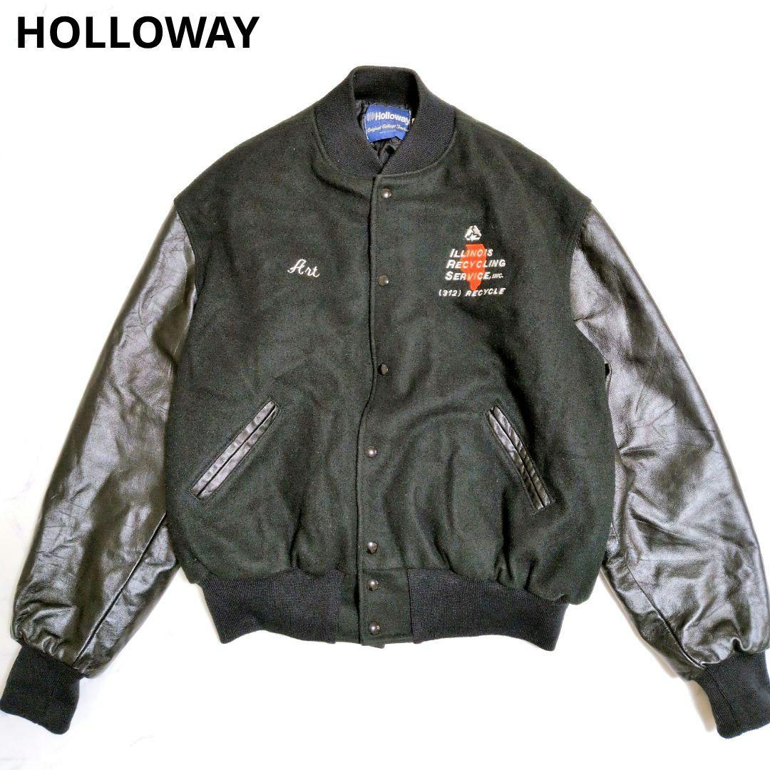 【希少サイズ】HOLLOWAY ヴィンテージ スタジャン USA製 牛革 XXL