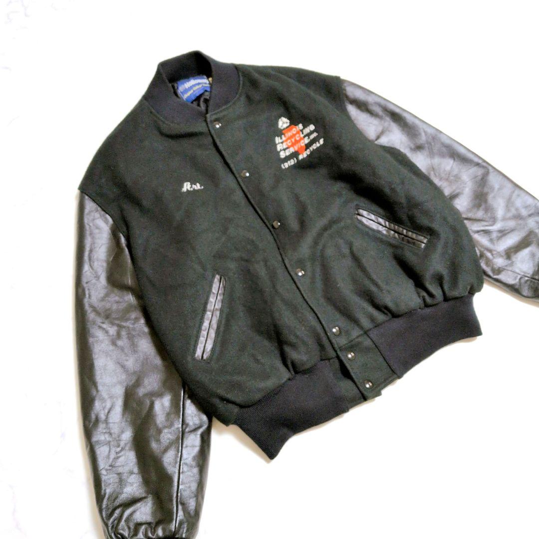 【希少サイズ】HOLLOWAY ヴィンテージ スタジャン USA製 牛革 XXL