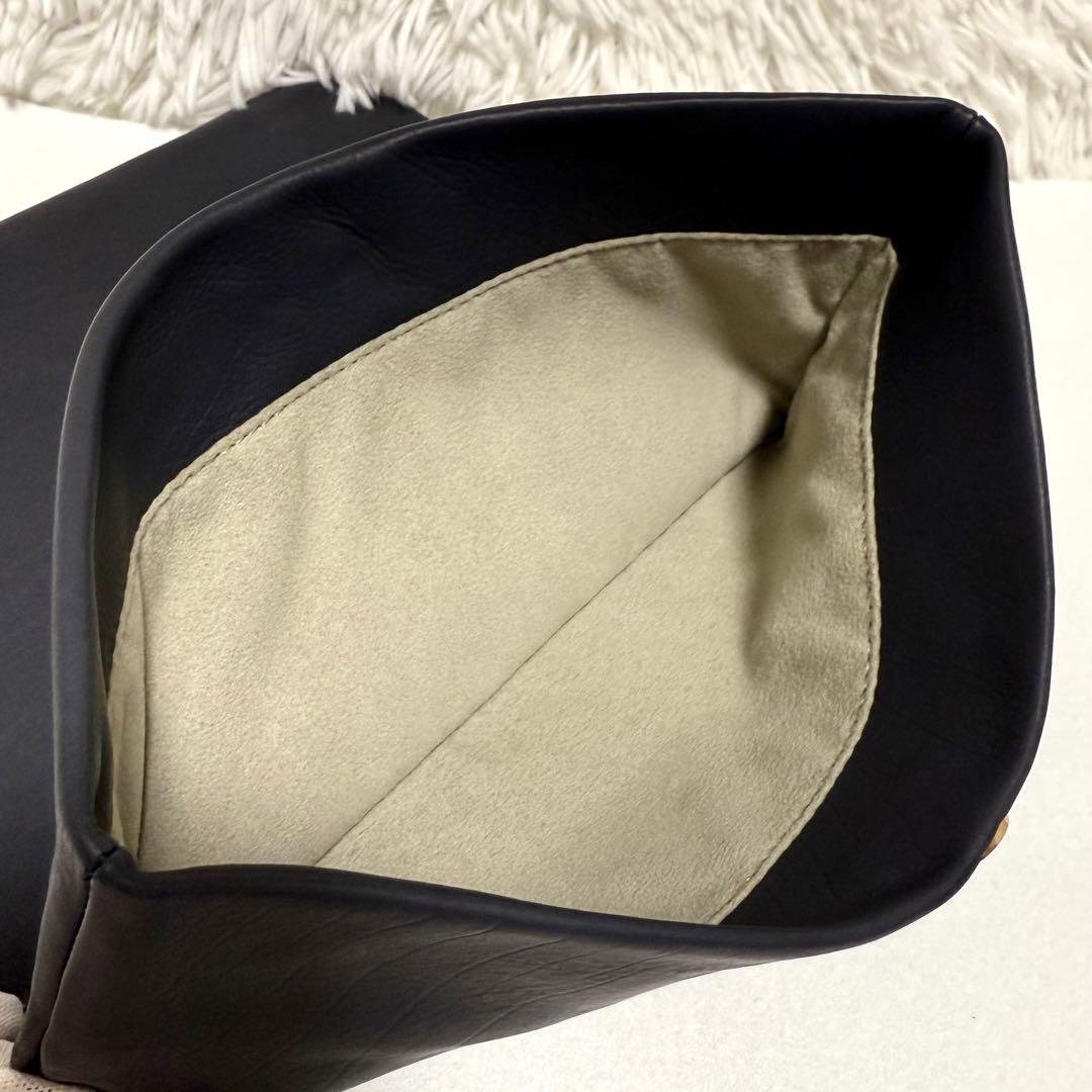 美品 タサキ バランス パール クラッチバッグ カーフレザー 5連 真珠 ポーチ