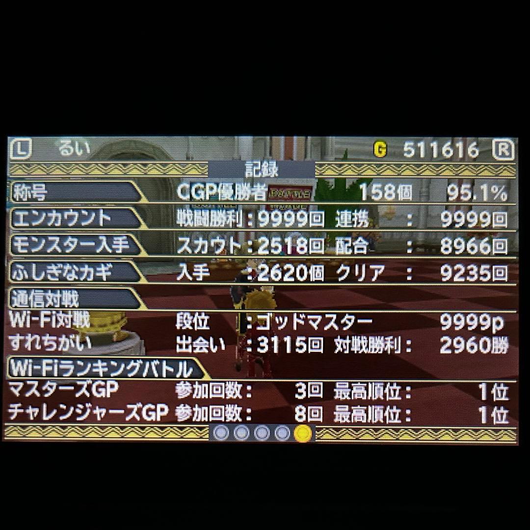 GP優勝、ドラゴンクエストモンスターズ2 イルとルカの不思議なふしぎな鍵