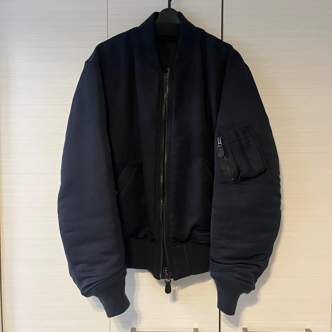 COMOLI シルクナイロン ma-1 navy size2