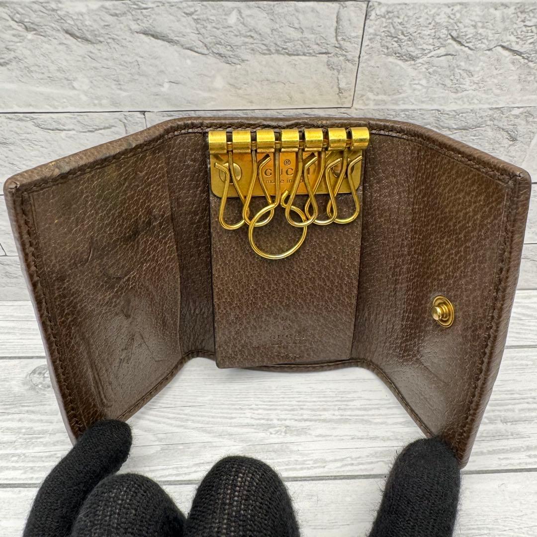 【美品】GUCCI　オフィディア　キーケース　マーモント　GG柄　スプリーム