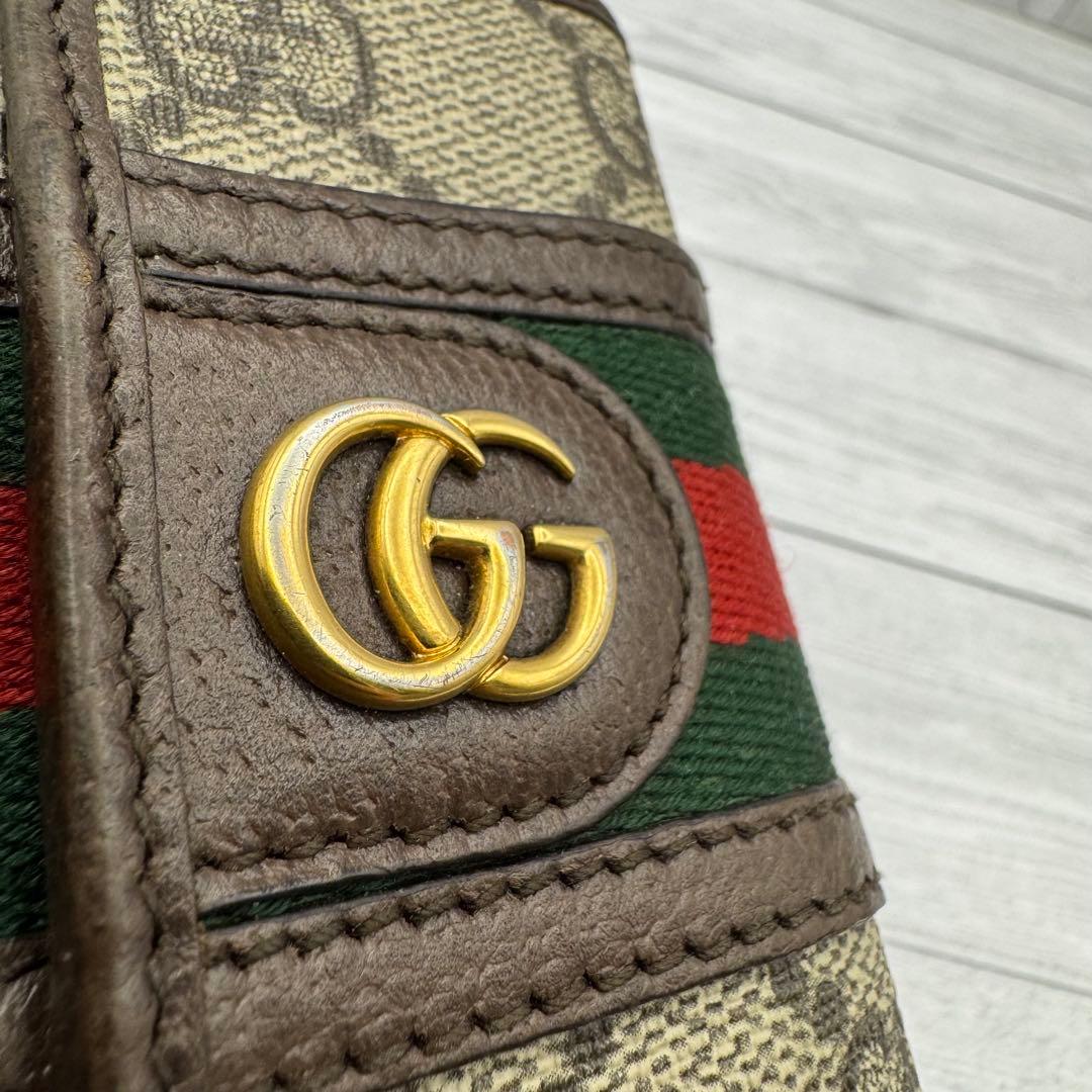 【美品】GUCCI　オフィディア　キーケース　マーモント　GG柄　スプリーム