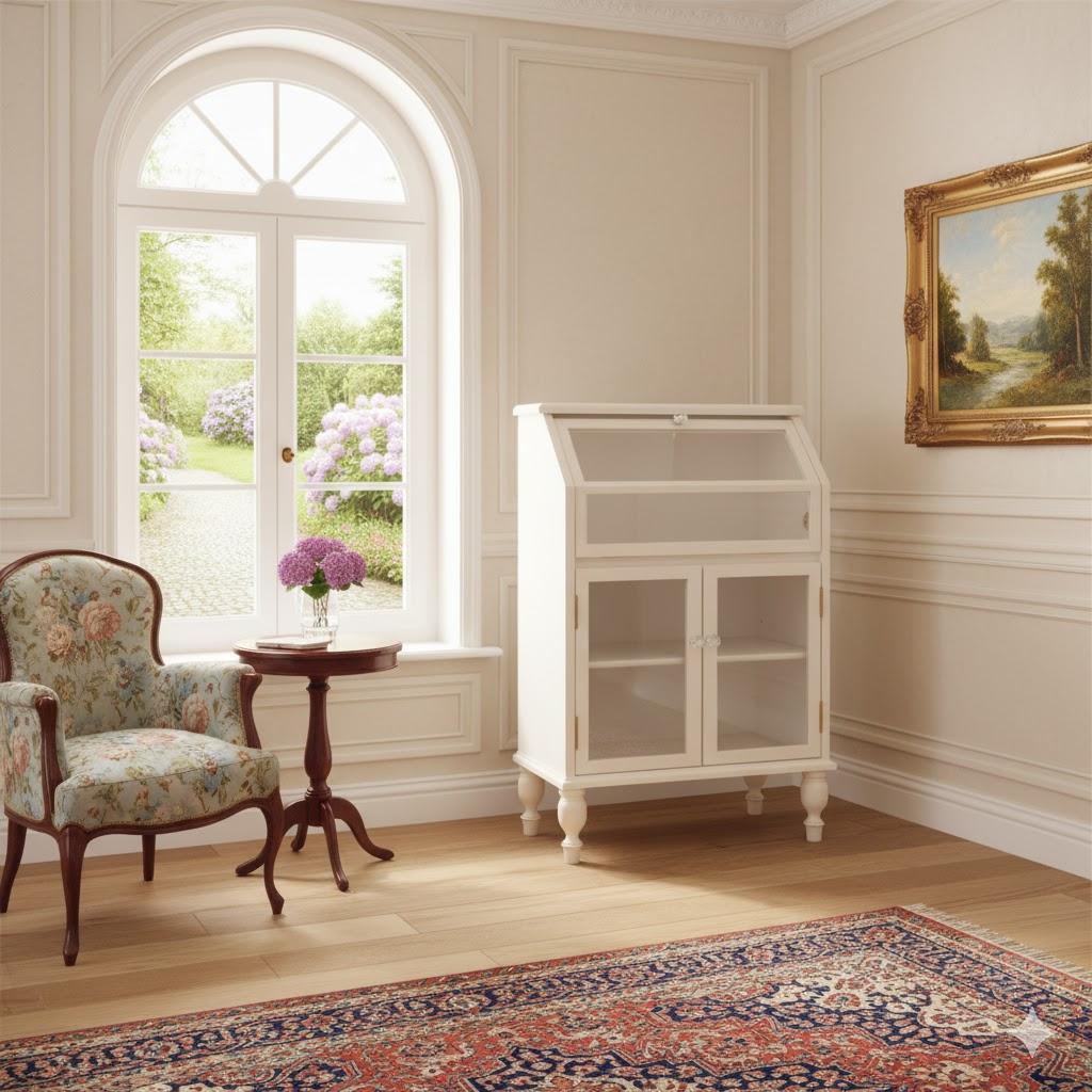 アンティーク調 ガラス キャビネット　コレクションボード　飾り棚