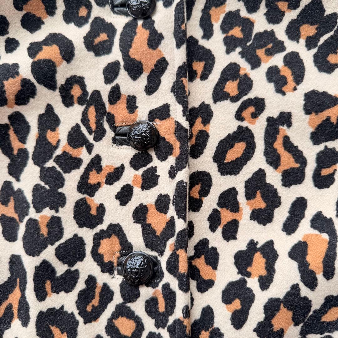 MUVEIL ミュベール レオパード柄スタジャン ジャケット