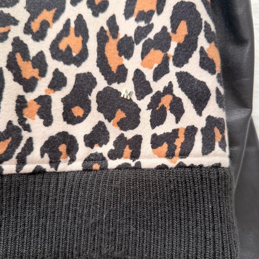 MUVEIL ミュベール レオパード柄スタジャン ジャケット