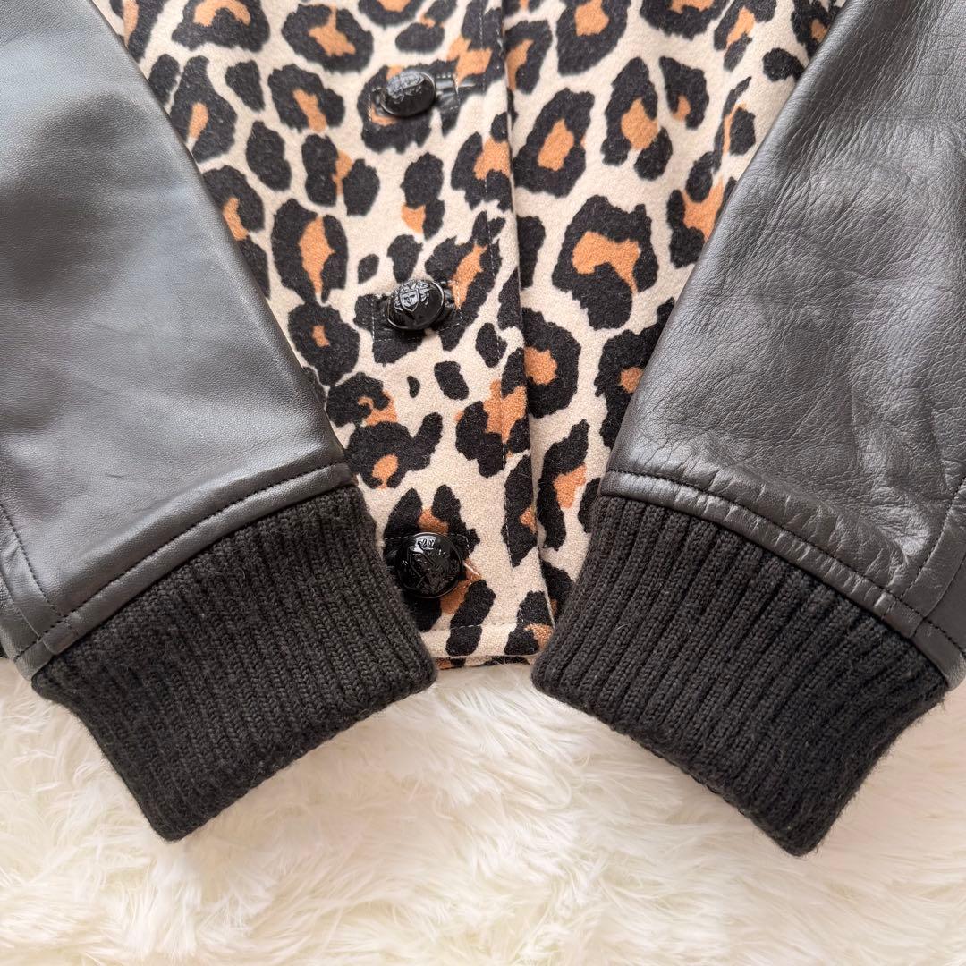 MUVEIL ミュベール レオパード柄スタジャン ジャケット