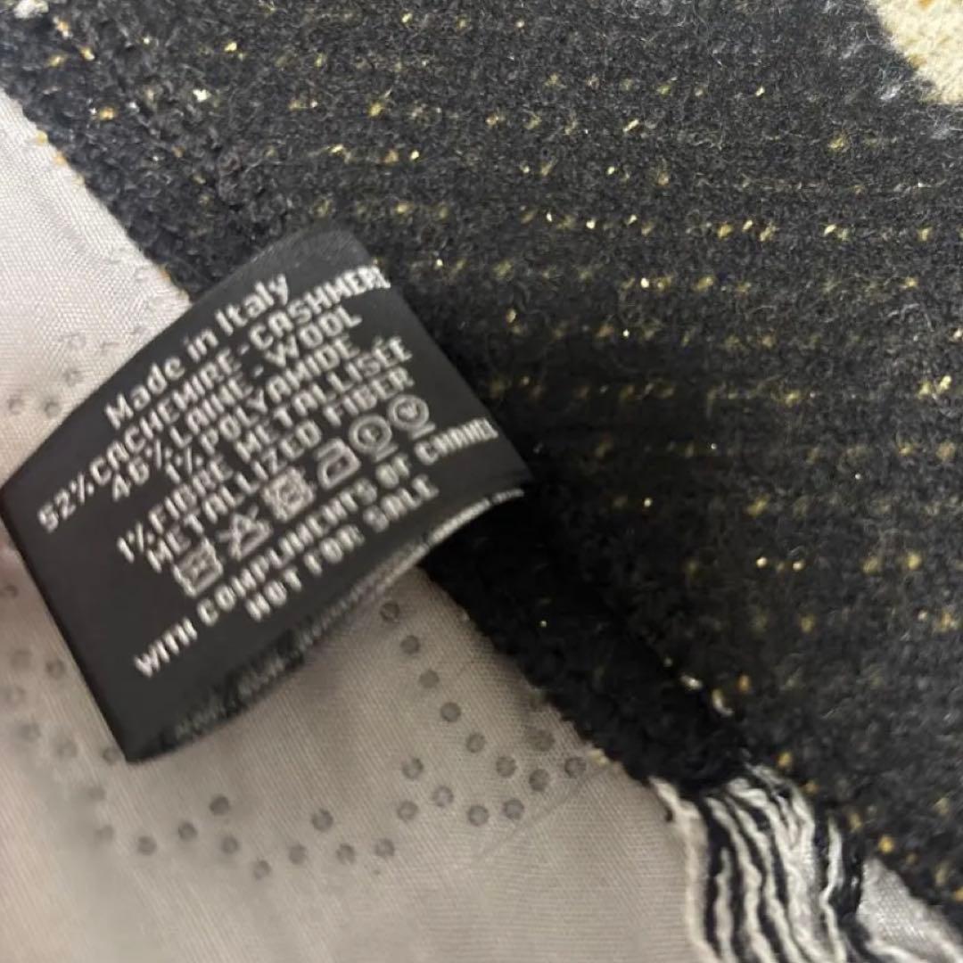 美品 レア ココマークMCRマフラー ブラック アイボリー CHANEL