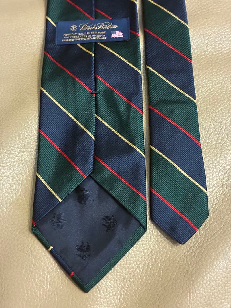 【美品】現行ブルックスブラザーズ　レジメンタルストライプ　ネクタイ　西口修平