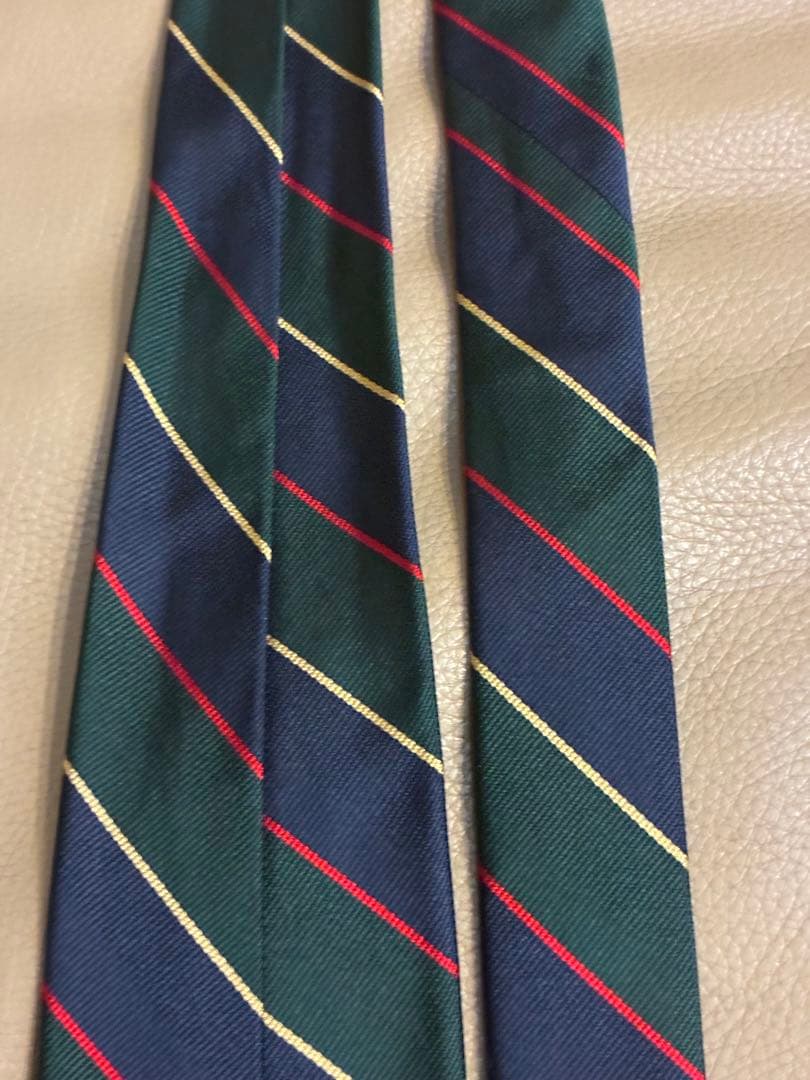 【美品】現行ブルックスブラザーズ　レジメンタルストライプ　ネクタイ　西口修平