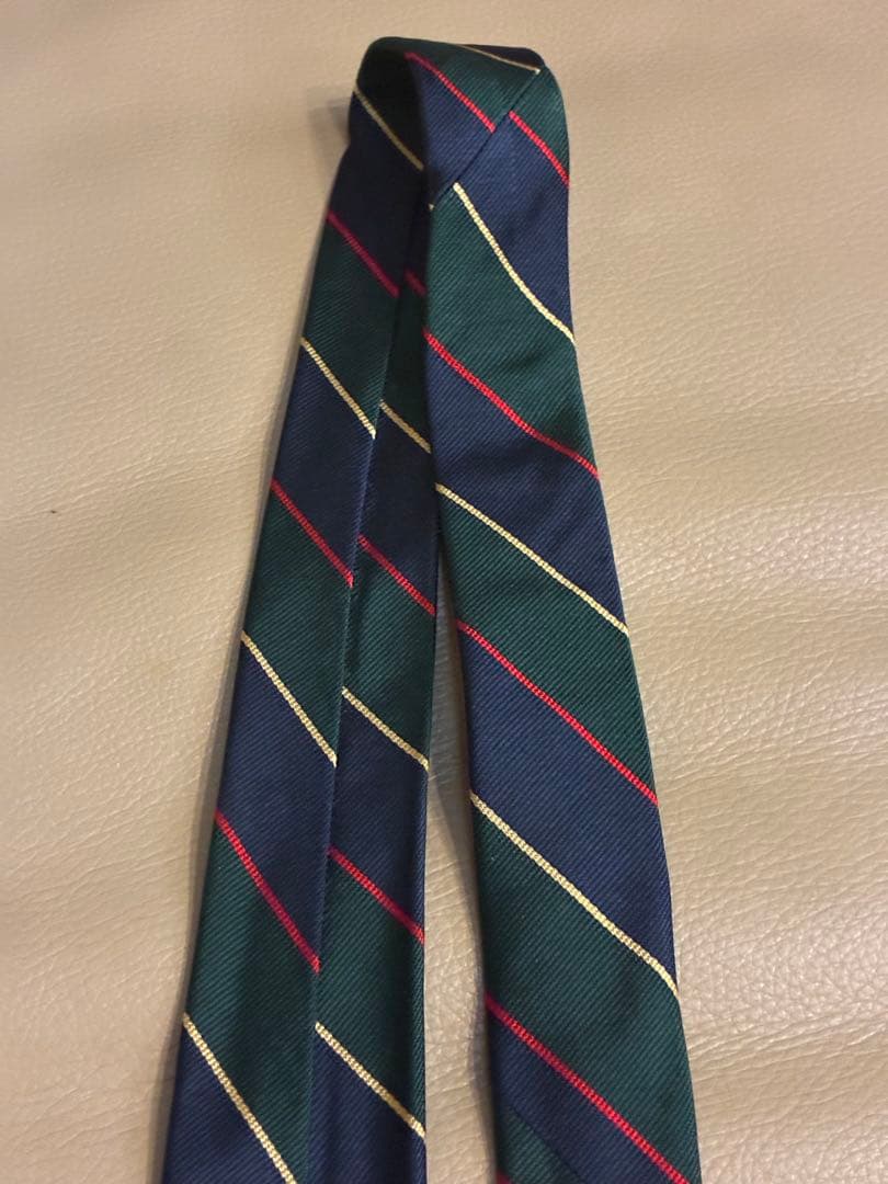 【美品】現行ブルックスブラザーズ　レジメンタルストライプ　ネクタイ　西口修平