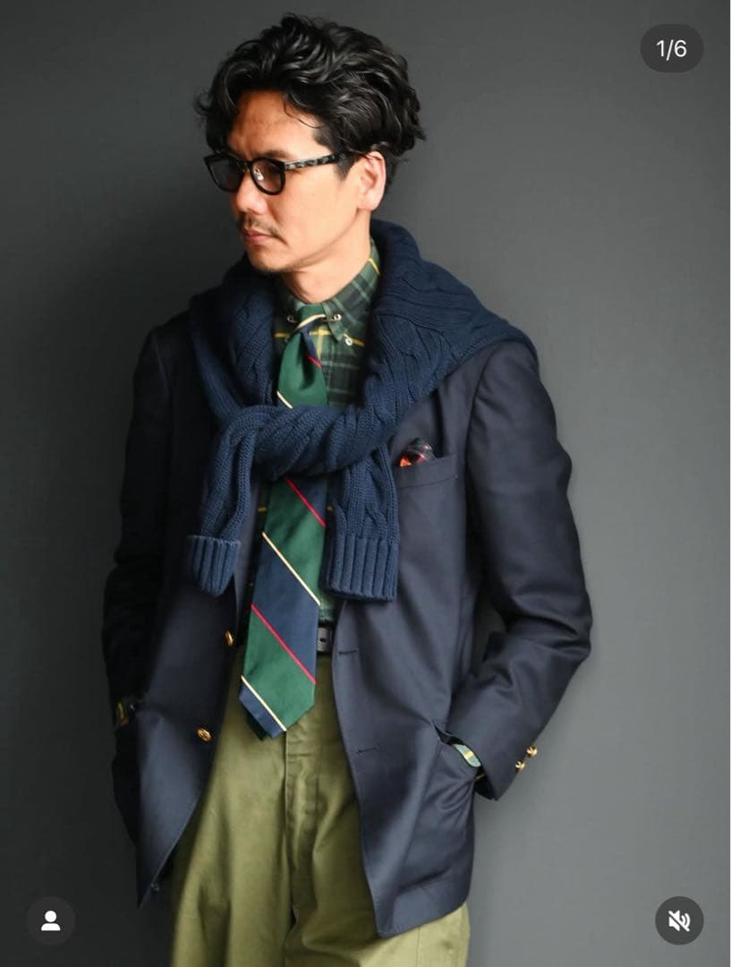 【美品】現行ブルックスブラザーズ　レジメンタルストライプ　ネクタイ　西口修平