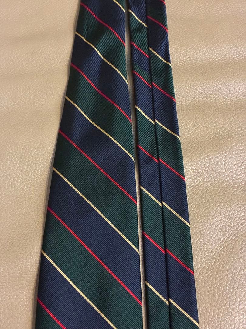【美品】現行ブルックスブラザーズ　レジメンタルストライプ　ネクタイ　西口修平