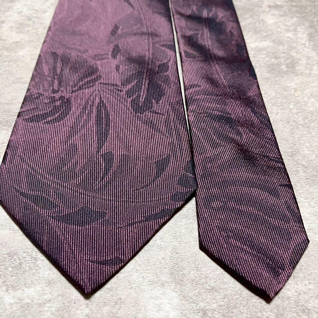 未使用品　クリスチャンディオール　ネクタイ　ボタニカル　花柄　フラワー　光沢感