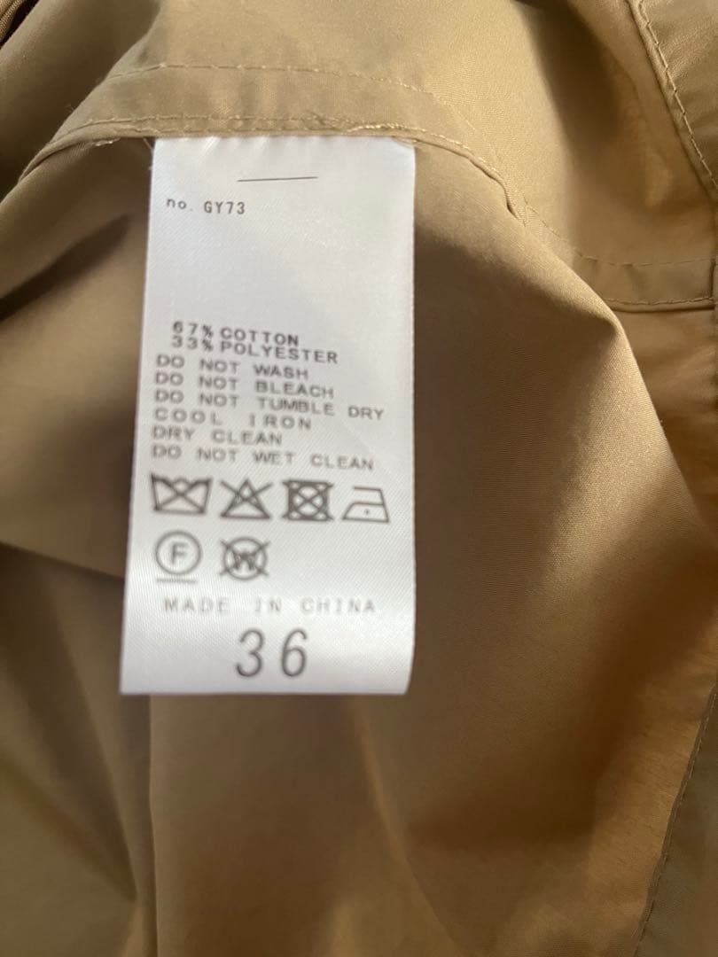 スピックアンドスパン C/Pミドル丈トレンチコート 36 美品