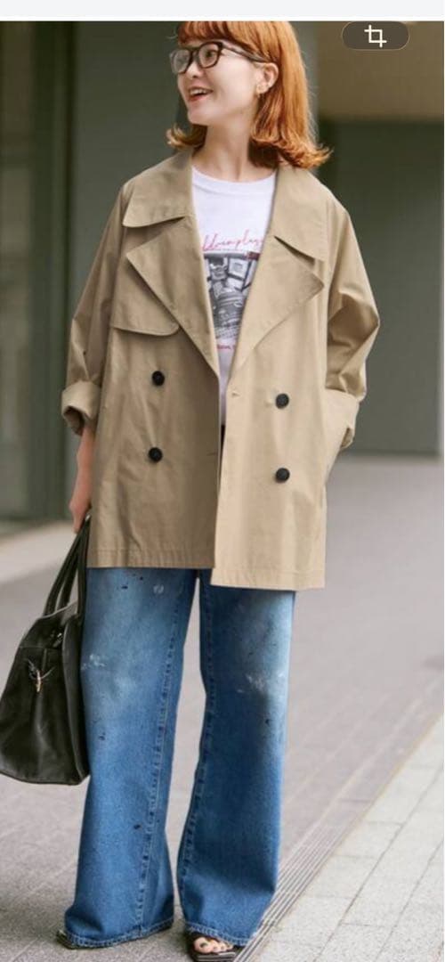 スピックアンドスパン C/Pミドル丈トレンチコート 36 美品