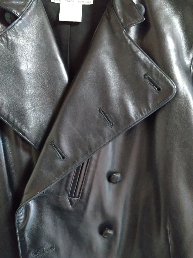 【美品】アニエスベースペシャル　レザージャケット　ナポレオン　黒　40 L