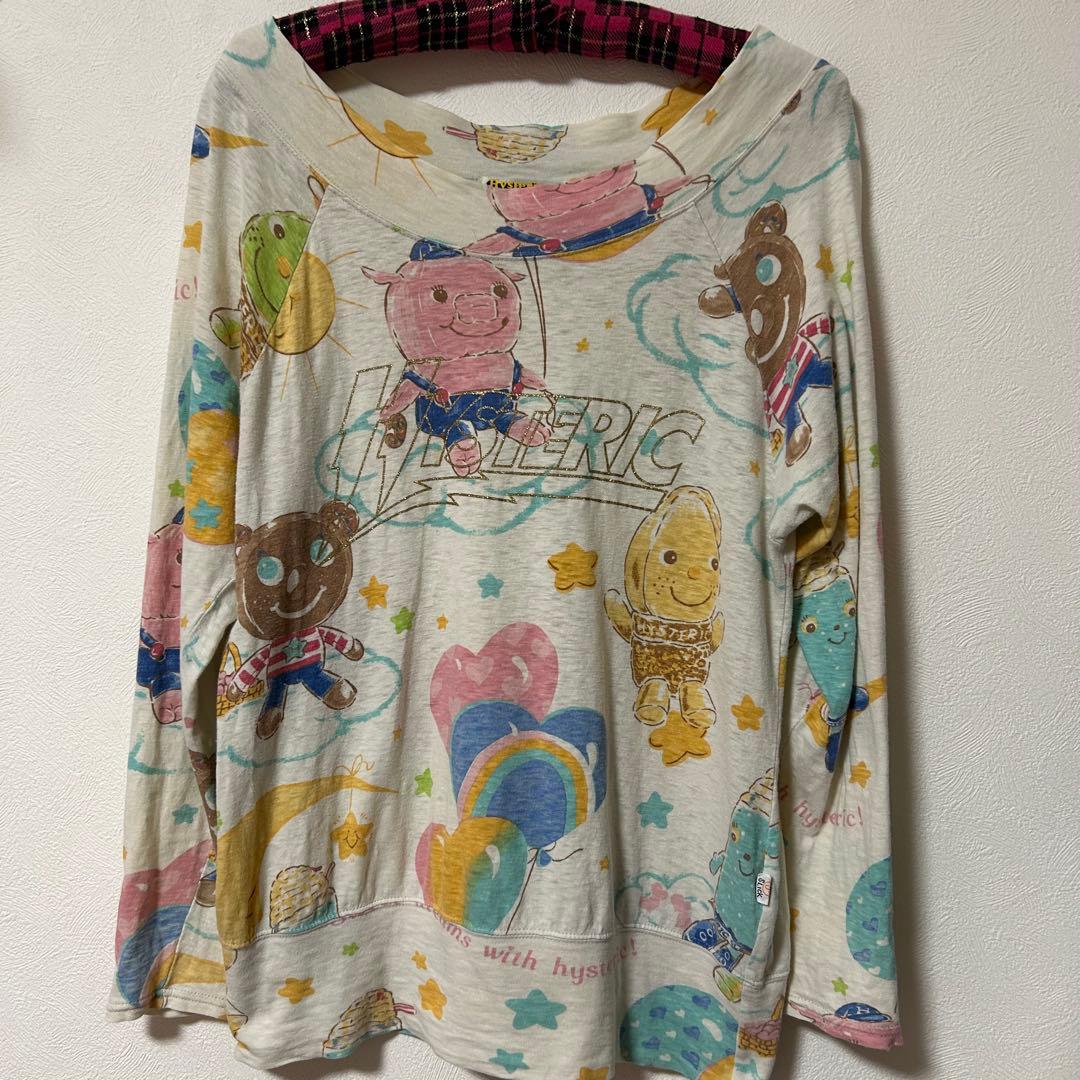 希少　初期ヒステリックグラマー　ドーナツベア　オーガニックコットン長袖カットソー