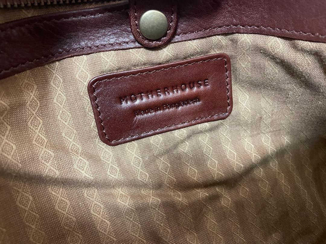 【新品未使用品】マザーハウス　アンティークボックストート　アンティークブラウン