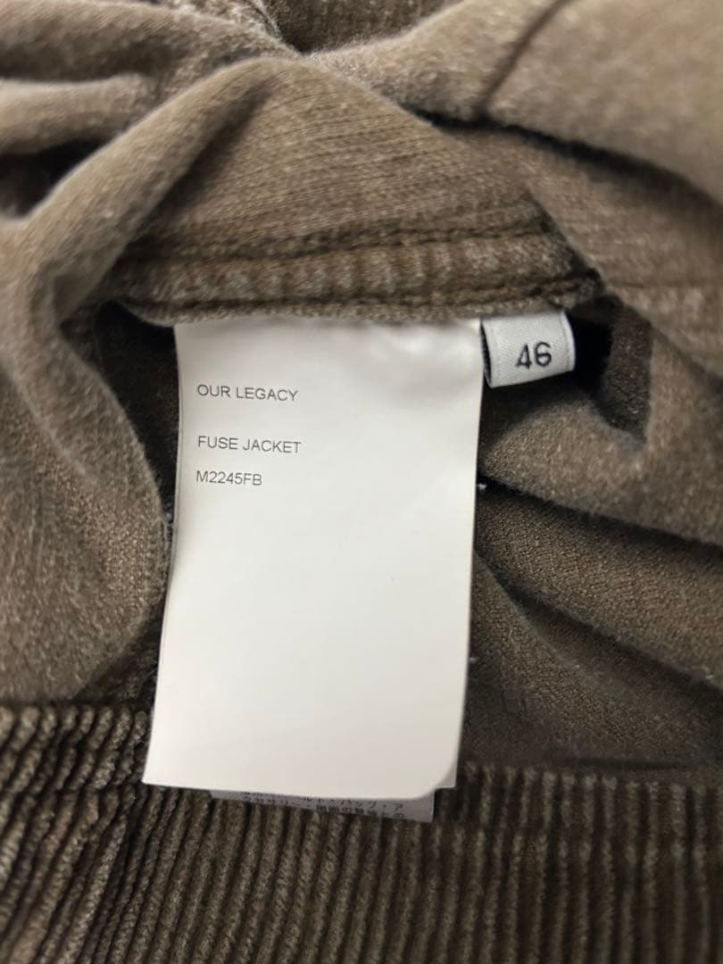 ジャケット・アウター Our legacy FUSE JACKET BROWN ENZYME CORD