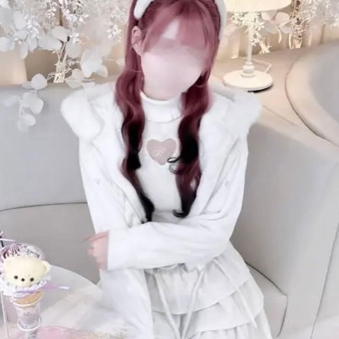 HONEY MEW/ハニーミュウ ビジュー付き猫耳もこもこパーカー