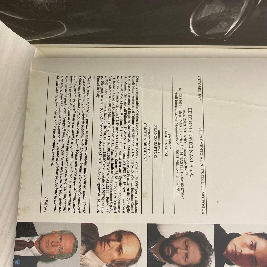 洋書 L'Uomo Vogue1967-1987 20anni anniversary