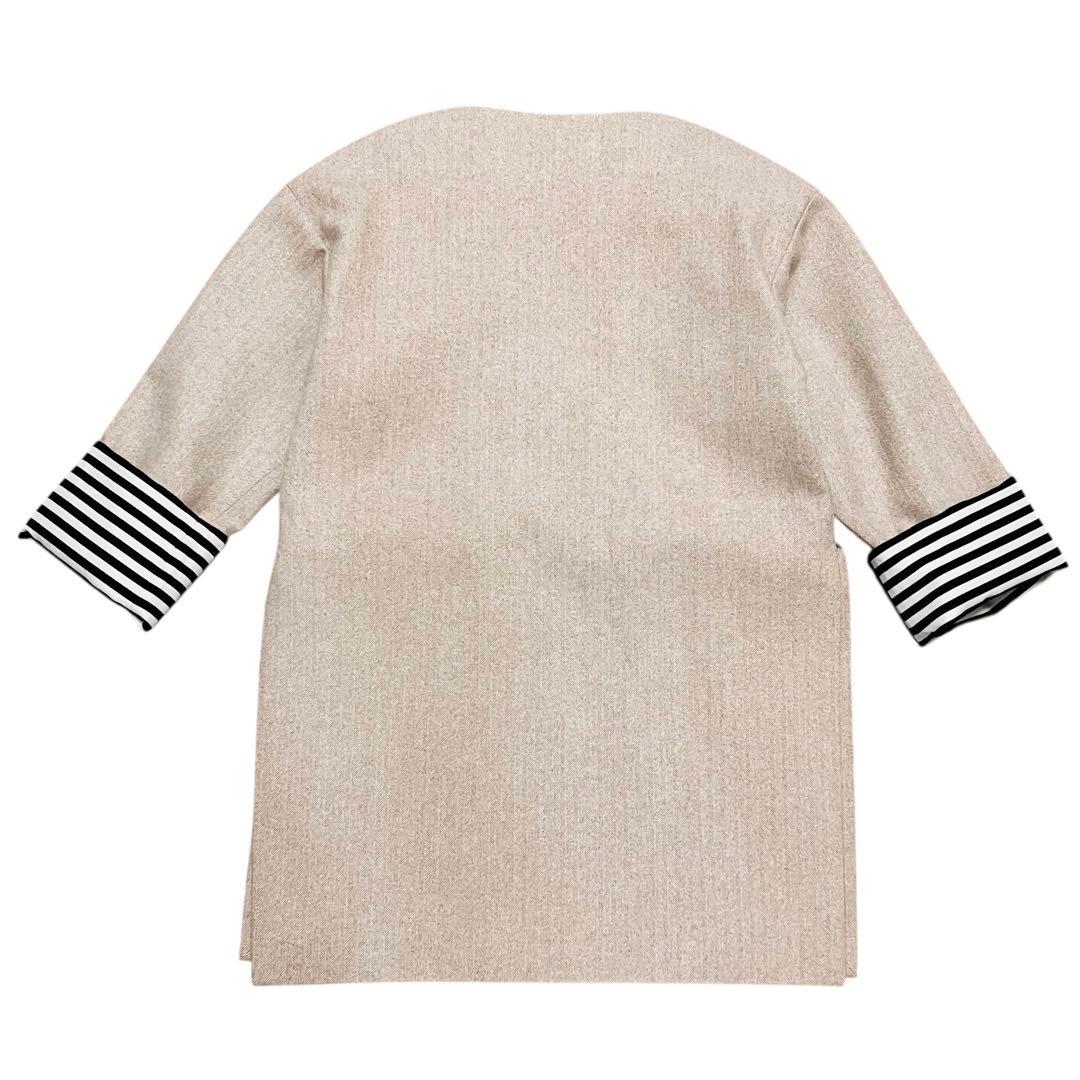 新品タグ付　ボーダーズアットバルコニー ウールへリンボーンジャケット ベージュ