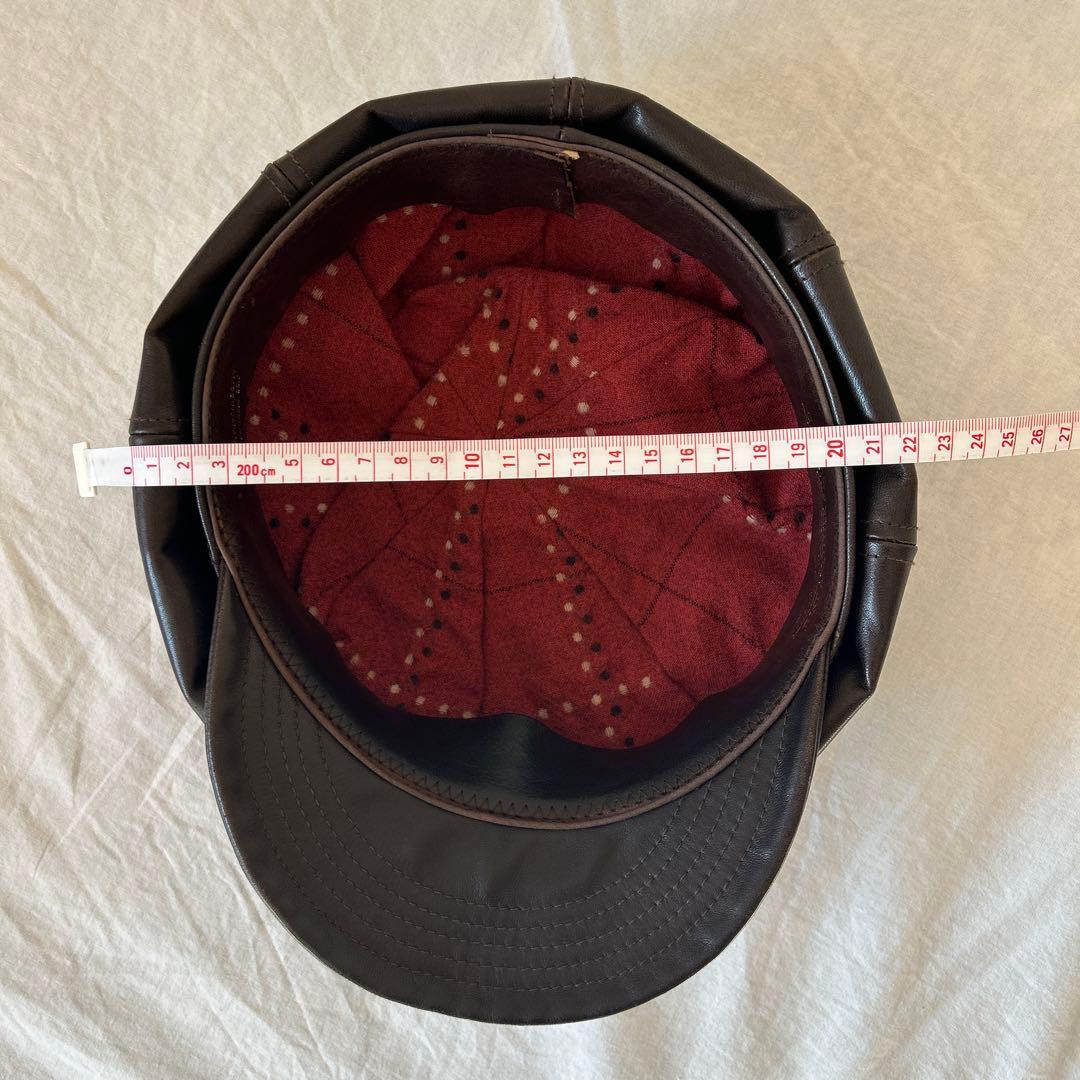 【サイズM / RADIALL】レザーキャスケット ブラウン 茶色 日本製